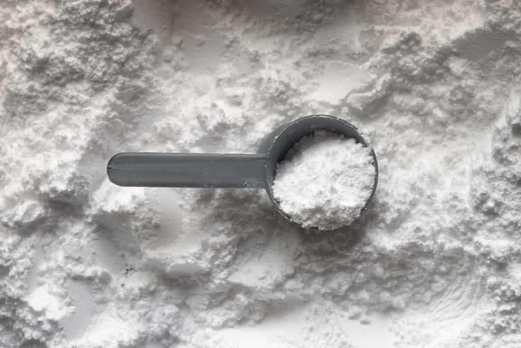 Calcium powder with serving spoon